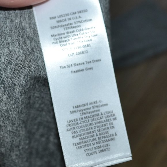 Current Elliott The 3/4 T-Shirt Casual Dress Gray Size Small - Picture 8 of 8